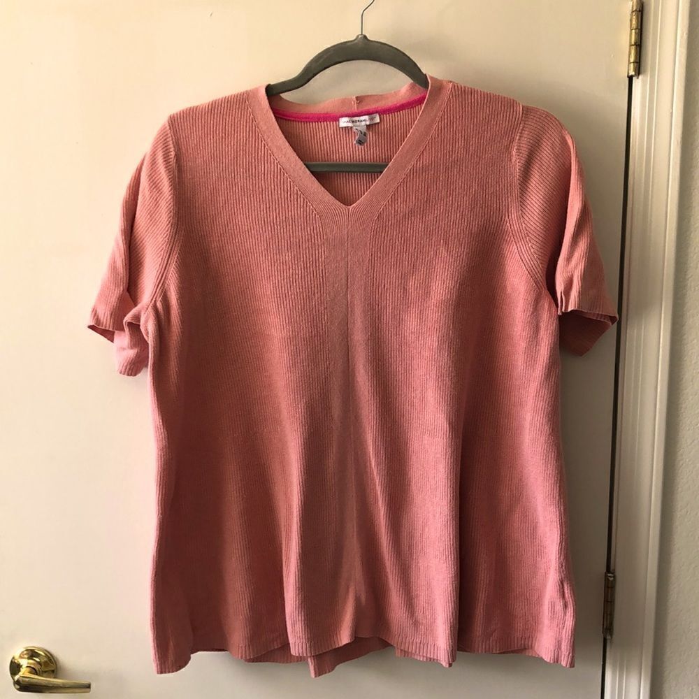 Isaac Mizrahi Short Sleeve Knit Sweater Size 3X GUC Pink